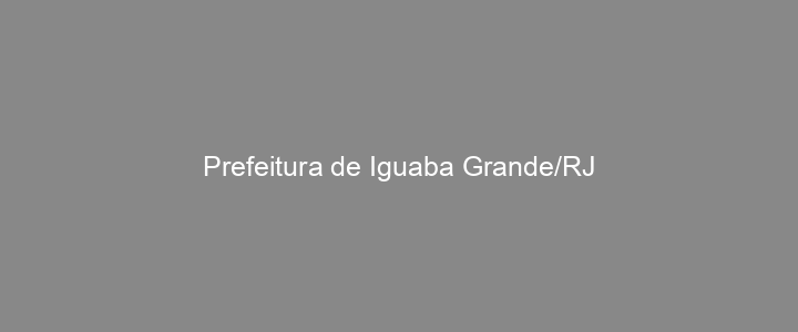 Provas Anteriores Prefeitura de Iguaba Grande/RJ